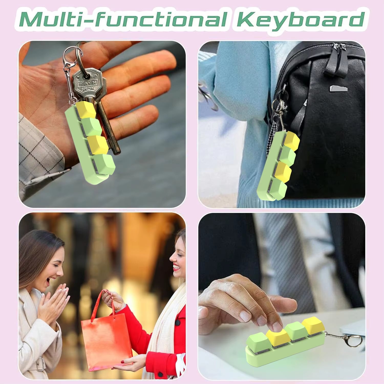 DIY Fidget Keycap Keychain - Stress Relief Keyboard Accessory and Toy