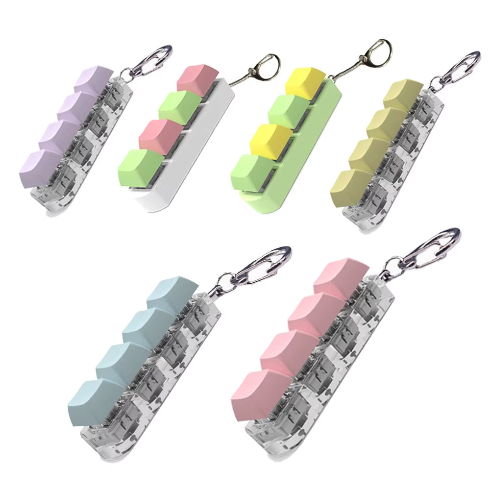 DIY Fidget Keycap Keychain - Stress Relief Keyboard Accessory and Toy